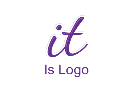 script font letter IT joined together