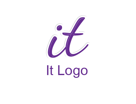 script font letter IT joined together
