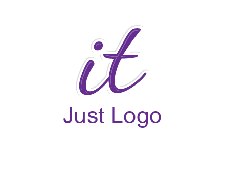 script font letter IT joined together