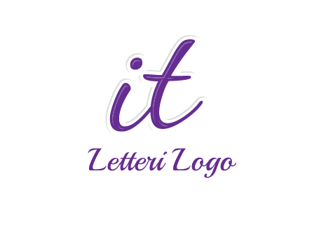 script font letter IT joined together