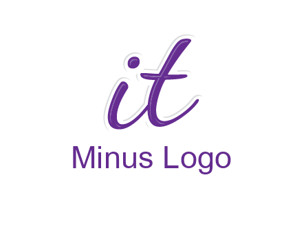 script font letter IT joined together