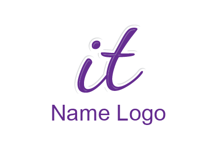 script font letter IT joined together