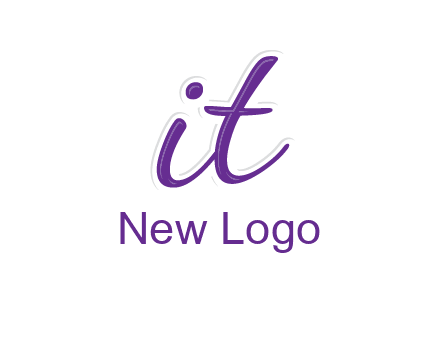 script font letter IT joined together