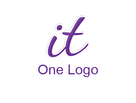 script font letter IT joined together