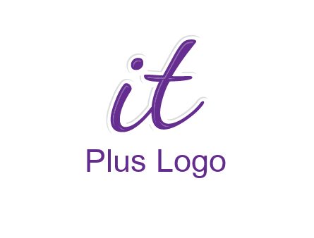 script font letter IT joined together
