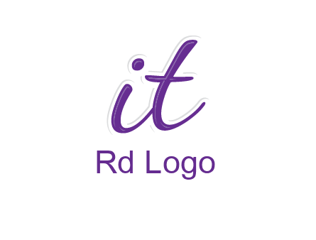 script font letter IT joined together