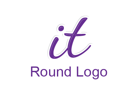 script font letter IT joined together