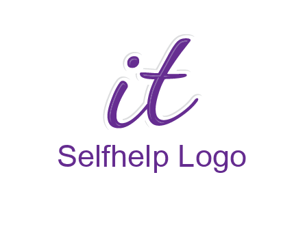 script font letter IT joined together