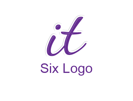 script font letter IT joined together