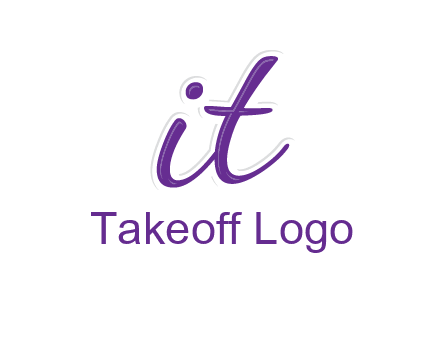 script font letter IT joined together