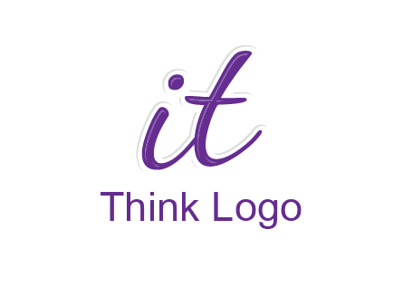 script font letter IT joined together