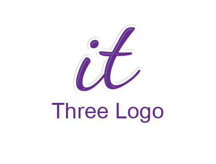 script font letter IT joined together