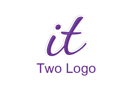 script font letter IT joined together