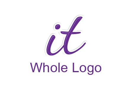 script font letter IT joined together
