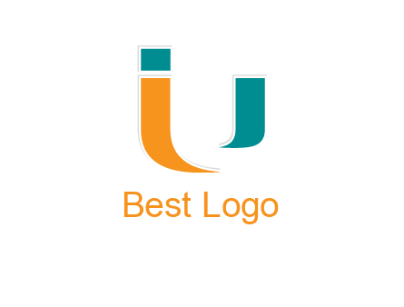 negative spacing letter U with letter I