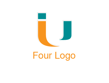 negative spacing letter U with letter I