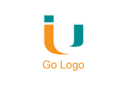 negative spacing letter U with letter I