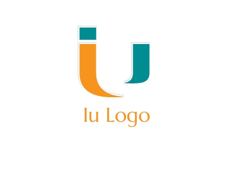 negative spacing letter U with letter I