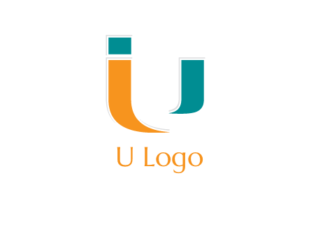 negative spacing letter U with letter I