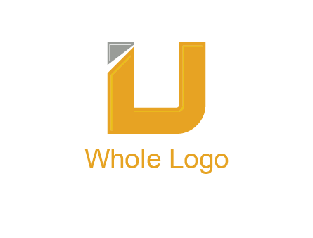 letter U forming letter I