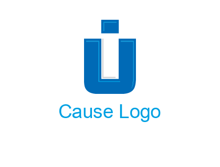 negative spacing letter I in letter U