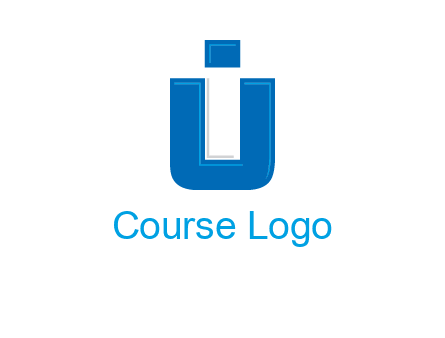 negative spacing letter I in letter U