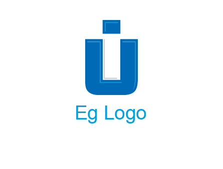 negative spacing letter I in letter U
