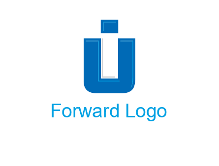 negative spacing letter I in letter U