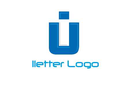 negative spacing letter I in letter U