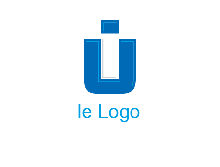 negative spacing letter I in letter U