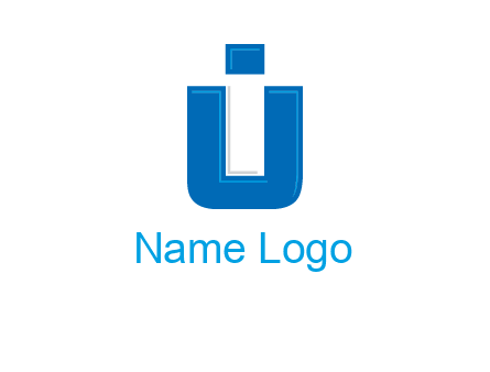 negative spacing letter I in letter U