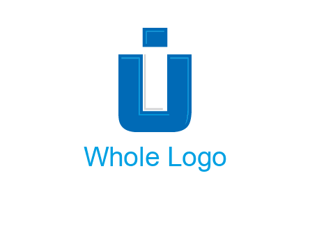 negative spacing letter I in letter U
