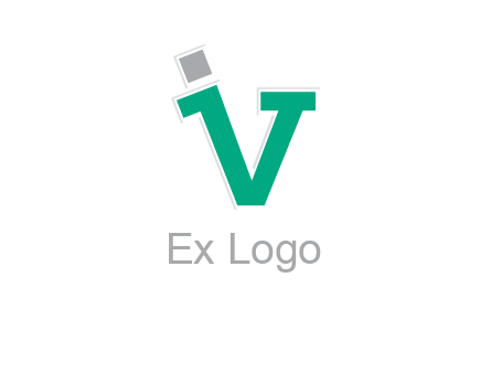 letter V forming letter I