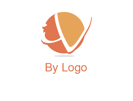 Letters i and v over the circle logo