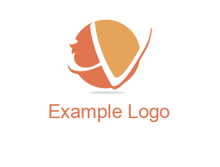 Letters i and v over the circle logo