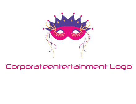 fancy masquerade mask entertainment logo