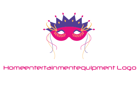 fancy masquerade mask entertainment logo