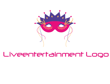 fancy masquerade mask entertainment logo