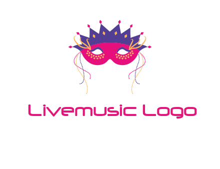 fancy masquerade mask entertainment logo