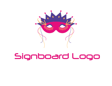 fancy masquerade mask entertainment logo