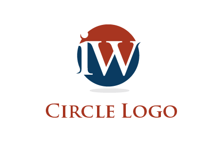 Letters i and w inside circle logo