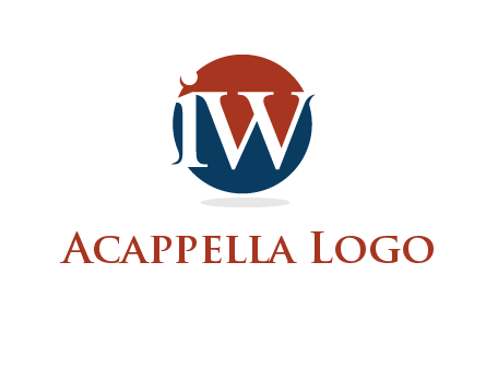 Letters i and w inside circle logo