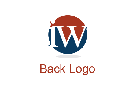 Letters i and w inside circle logo