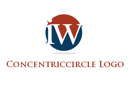 Letters i and w inside circle logo