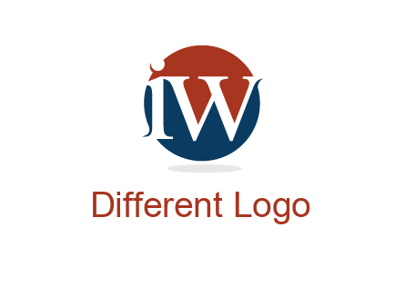 Letters i and w inside circle logo