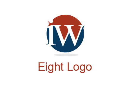 Letters i and w inside circle logo
