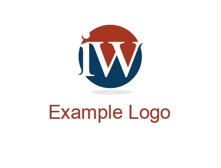 Letters i and w inside circle logo
