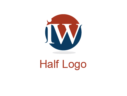 Letters i and w inside circle logo