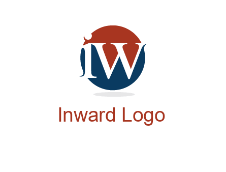 Letters i and w inside circle logo