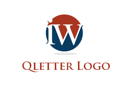 Letters i and w inside circle logo